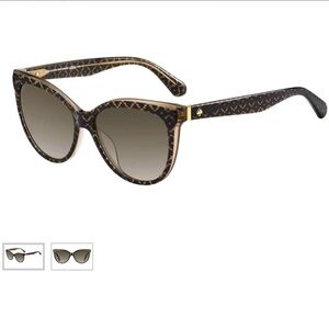 Kate Spade Daeshsa Brown Patterned Sunglasses with Case NWT